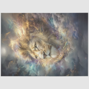 Decoupage Nebula Cosmic Lion Vibrant Color Tissue Paper
