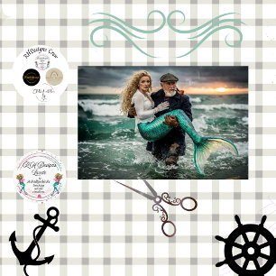 Decoupage Old Sailor Rescue Mythical Mermaid Tissue Paper