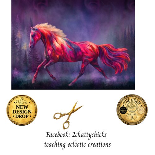 Decoupage Painted Horse Collection Wildfire Tissue Paper