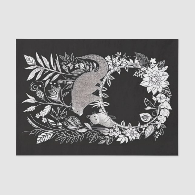 Decoupage Paper 10"x15" - Black Series 17 (Front)