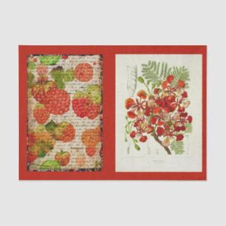 Decoupage Paper 10"x15" - Botanical Art 53