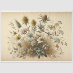 Decoupage Paper Botanical Flowers