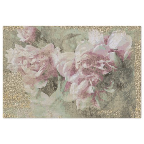  Decoupage Peony Floral Vintage Victorian AR23 Tissue Paper