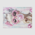 Decoupage Pop Art Fashion Girl Hot Pink Bubble Gum