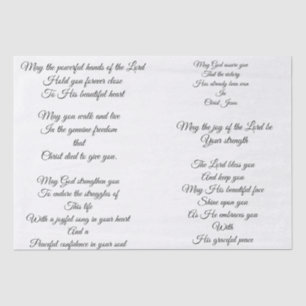 Decoupage Prayer Tissue Paper