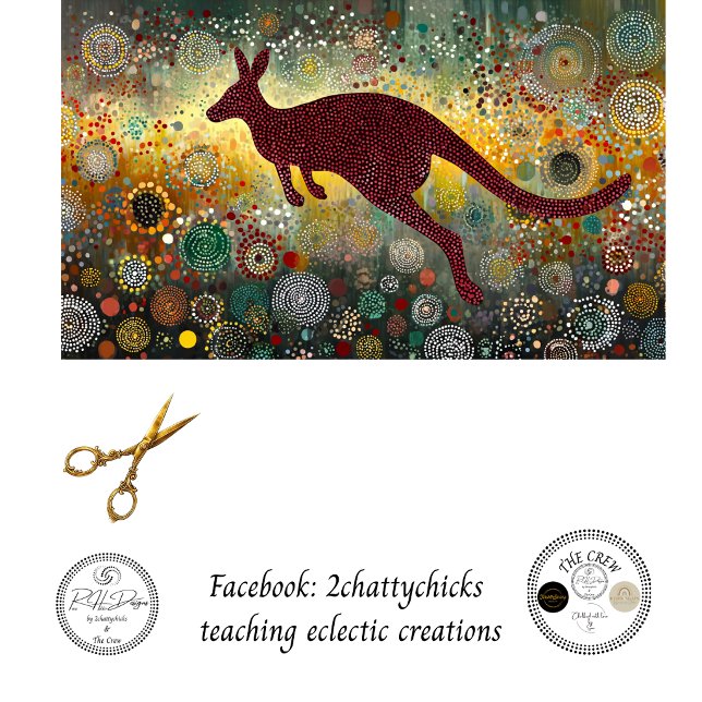 Decoupage Red Kangaroo Aboriginal Art  Tissue Paper (Creator Uploaded)