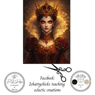 Decoupage Regal Crimson Monarch Ruby Portrait Tissue Paper