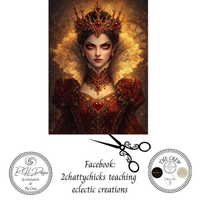 Decoupage Regal Crimson Monarch Ruby Portrait Tissue Paper (Creator Uploaded)