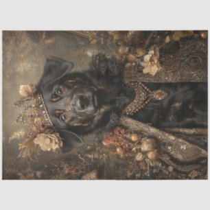 Decoupage Regal Crowned Sheep Dog Tissue Paper