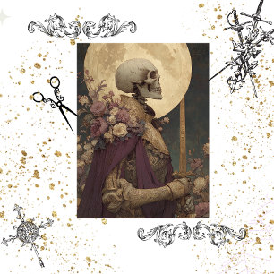 Decoupage Regal King Skeleton Gothic Elegance Tissue Paper