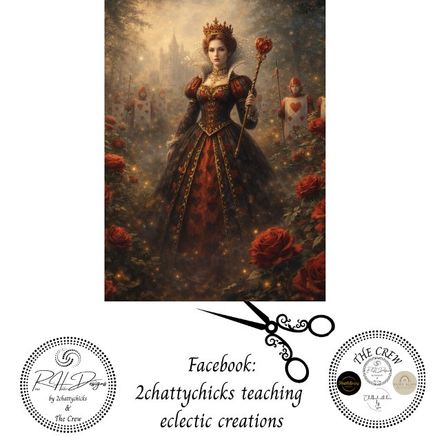 Decoupage Regal Queen Hearts Enchanted Garden Tissue Paper (Creator Uploaded)