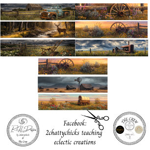 Decoupage Rustic 26x6 Handsaw Art Panels Wrapping Paper Sheets