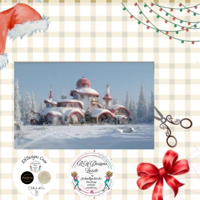 Decoupage Santa Candy Land Forest Home  Tissue Paper (Creator Uploaded)