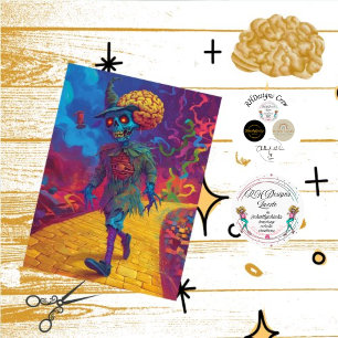 Decoupage Scarecrow Yellow Brick Road Creepy Tissue Paper