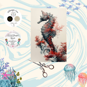 Decoupage Seahorse Marine Botanical Elegance Tissue Paper