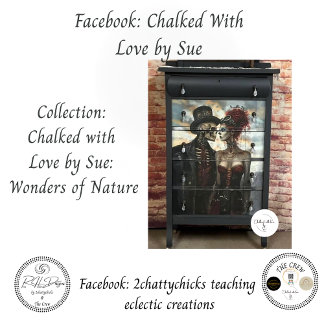 Decoupage Skeleton Couple Victorian Steampunk Tissue Paper