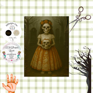 Decoupage Skeleton Ring Bearer Alizabeth  Tissue Paper