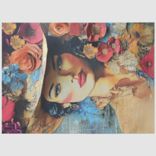 Decoupage Sophisticated Lady Distressed Background Tissue Paper