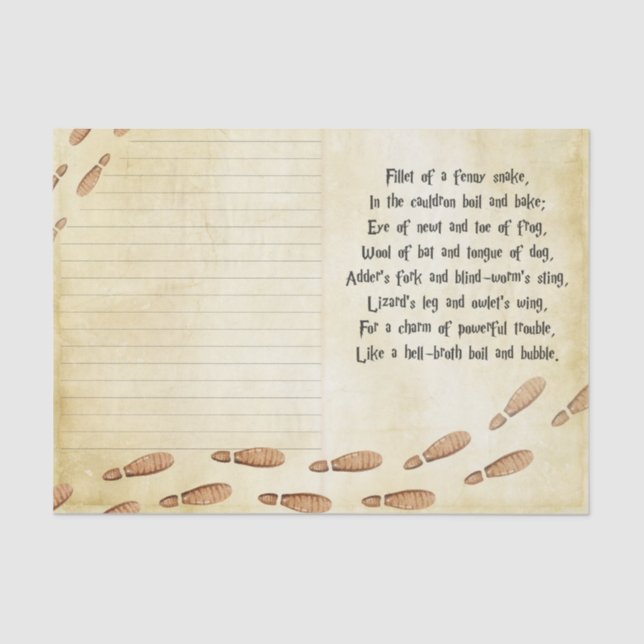 Decoupage Spell Paper Magic Witch (Front)