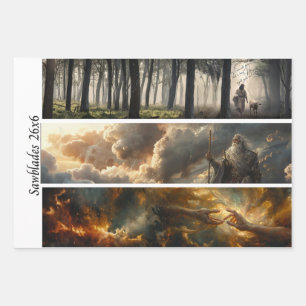 Decoupage Spiritual Journey 26x6 Handsaws  Wrapping Paper Sheets