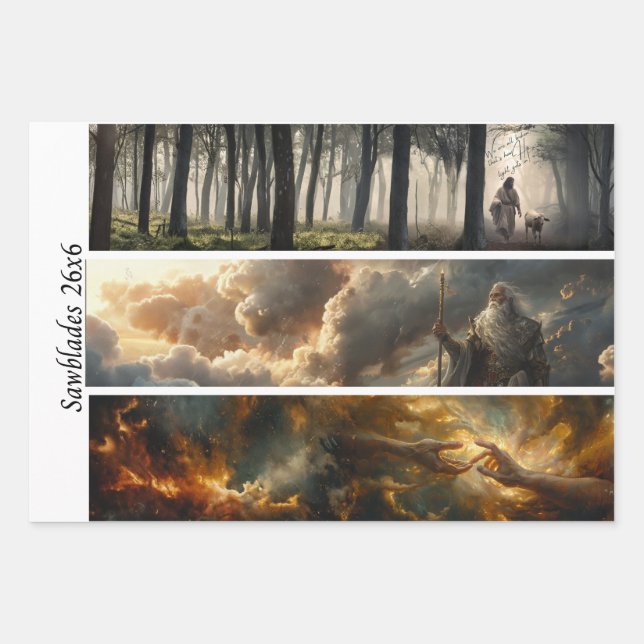 Decoupage Spiritual Journey 26x6 Handsaws  Wrapping Paper Sheets (Front 2)