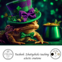 Decoupage St. Patrick's Day Frog Dressed Leprecha 