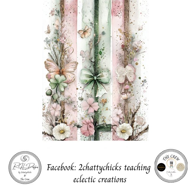 Decoupage St. Patrick's Day Pastel Panels  Tissue Paper (Creator Uploaded)