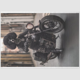 Decoupage Steampunk Black Standard Poodle Max Tissue Paper