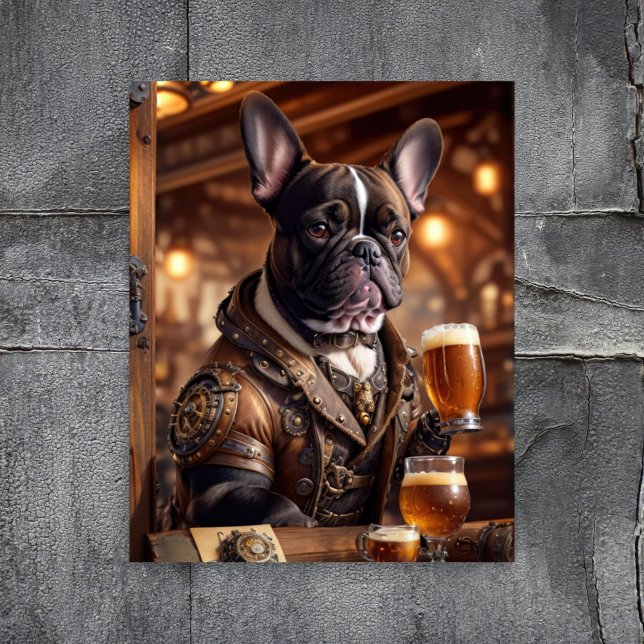 Decoupage - Steampunk bulldog and beer -  Tissue Paper (Creator Uploaded)