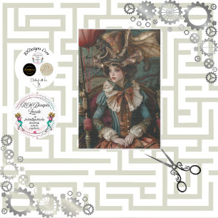 Decoupage Steampunk Gearheart Traveler Tissue Paper