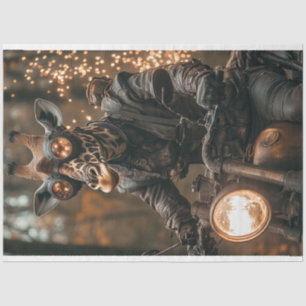 Decoupage Steampunk Giraffe Tissue Paper