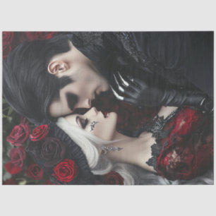 Decoupage Steampunk Gothic Couple Valentines Day Tissue Paper