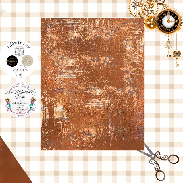 Decoupage Steampunk Rust Faux Finish Tissue Paper (Creator Uploaded)