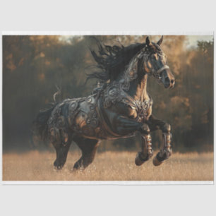Decoupage Steampunk Stallion Copper IRONMANE Tissue Paper