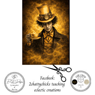 Decoupage Steampunk Tea Host Wonderland Inspired Tissue Paper