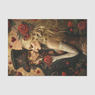 Decoupage Steampunk Valentine Romantic Couple Tissue Paper