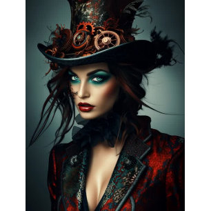 Decoupage Steampunk Victorian Beautiful Woman Tissue Paper