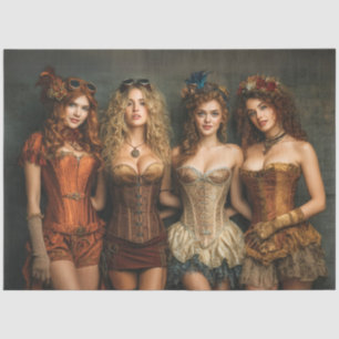 Decoupage Steampunk Victorian Fashion Women Corset Tissue Paper