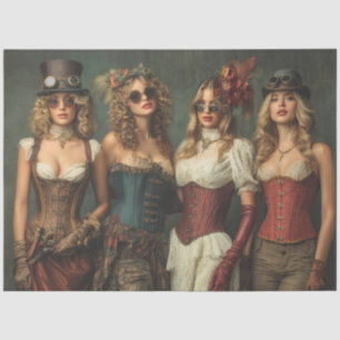 Decoupage Steampunk Victorian Ladies Corset-Era  Tissue Paper
