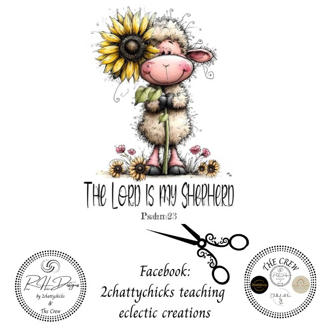 Decoupage Sunflower Sheep Lord is my Shepard Tissue Paper (Creator Uploaded)
