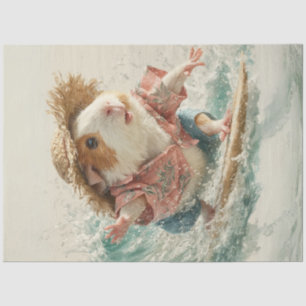 Decoupage Surging Guinea Pig Hawaiian Style Tissue Paper