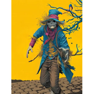 Decoupage Surreal Scarecrow Skull Face Tissue Paper