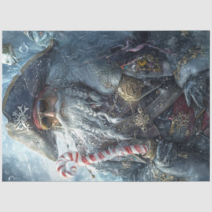 Decoupage Swashbuckling Santa Pirate Tissue Paper