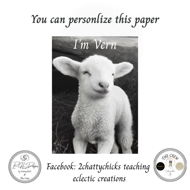 Decoupage The Viral Lamb Named VERN  Tissue Paper (Creator Uploaded)