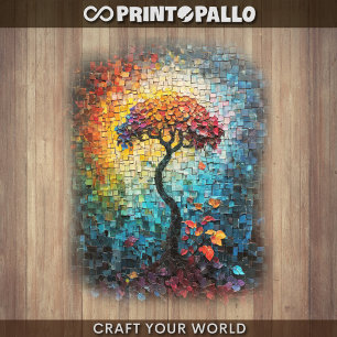 Decoupage - Tiled ceramic dreamlike tree -  Wrapping Paper Sheets