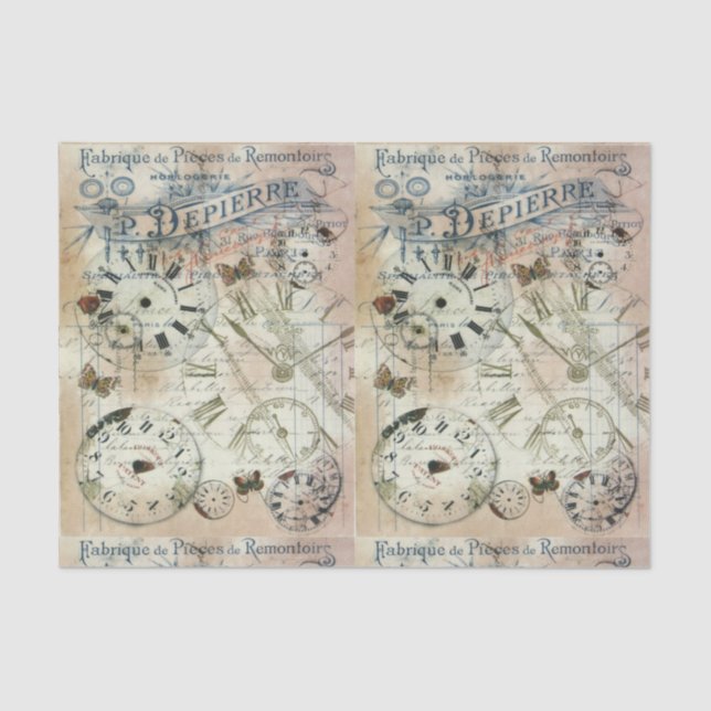 Decoupage Tissue Paper - Butterfly Affect Vintage (Front)