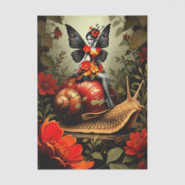 Decoupage Tissue Paper Fairy (Front)