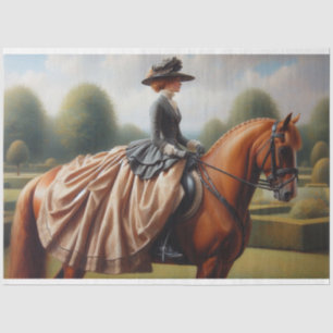 Decoupage Tissue Paper Horse Equestrian Design