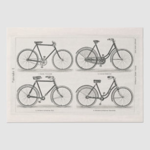 DECOUPAGE : TISSUE PAPER : VINTAGE BICYCLES