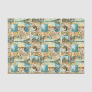 Decoupage Tissue Paper Vintage Blue Paris